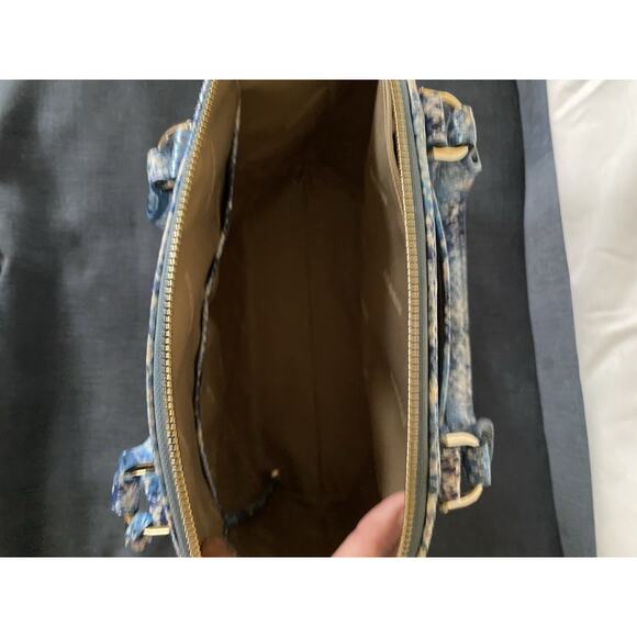 Brahmin Leather Handbag Large Duxbury Satchel - Joyful Oceangrove BRAND NEW - Picture 6 of 13